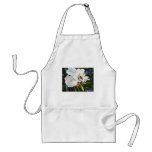 Single White Oleander with Bee 1 Painterly