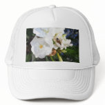 Single White Oleander with Bee 1 Painterly