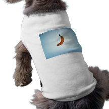 Single whole unpeeled banana doggie shirt