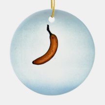 Single whole unpeeled banana ornaments