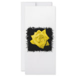 Single Yellow colored rose bloom Rack Card Template