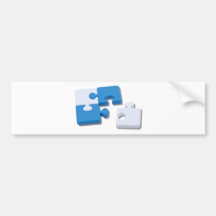 SingledPiecePuzzle101310 Bumper Stickers