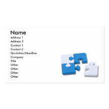 SingledPiecePuzzle101310, Name, Address 1, Addr... Business Card Templates