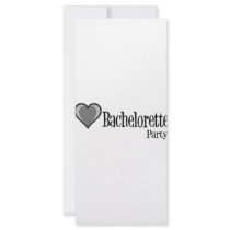SingleHeart-BacheloretteParty-Blk rack cards by WeddingWorks SingleHeart-BacheloretteParty-Blk rack cards