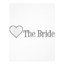 SingleHeart-Bride-Grey Customized Letterhead