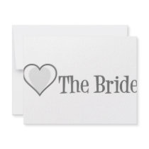 SingleHeart-Bride-Grey invitations by WeddingWorks SingleHeart-Bride-Grey invitations