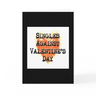 Singles Against Valentine's Day Cards card
