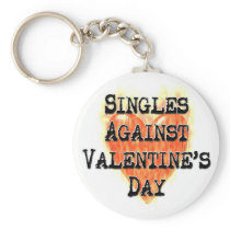 Singles Against Valentine's Day Key Chains