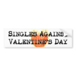 Singles Against Valentine's Day Sticker bumper stickers