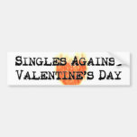 Singles Against Valentine's Day Sticker Bumper Stickers