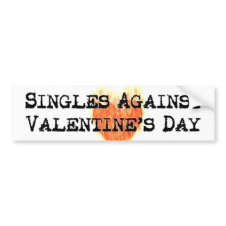 Singles Against Valentine's Day Sticker bumpersticker