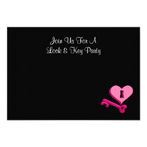 Singles Lock & Key Dating Date Party Invitations from Zazzle.