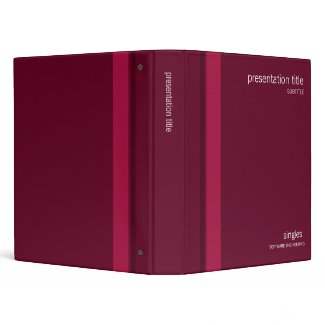 Singles No. 0171 Business Presentation Binder binder