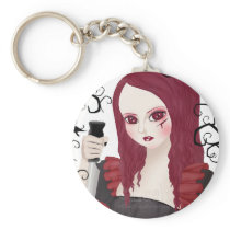 Sinister Scarlet White Keychain