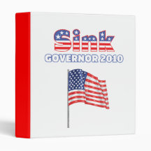 Sink Patriotic American Flag 2010 Elections Vinyl Binder