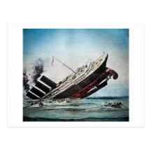 Sinking of the Titanic Magic Lantern Slide Postcards