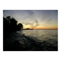 Sinking September Sun on Lake Ontario. Print