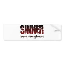Sinner but forgiven bumper sticker