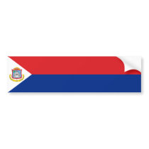 Sint Maarten, Saint Martin Flag, Dutch/Netherlands Bumper Sticker
