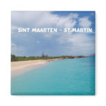 Sint Maarten - St. Martin Beach Scene Magnets