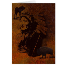 Sioux Chieftain Native American Gift Card