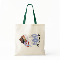 Sioux Indian Chief Canvas Bag