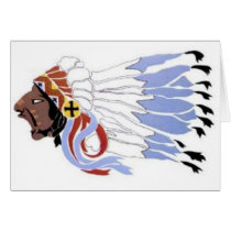 Sioux Indian Chief Greeting Card