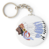 Sioux Indian Chief Keychain