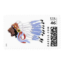 Sioux Indian Chief Postage Stamp