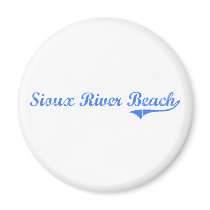 Sioux River Beach Wisconsin Classic Design Refrigerator Magnets