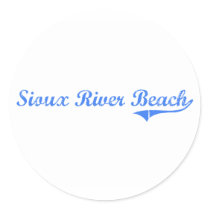 Sioux River Beach Wisconsin Classic Design Round Stickers