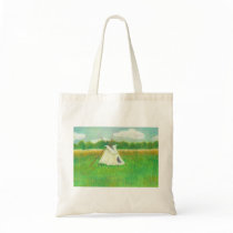 Sioux tipi Native American teepee art drawing Bag