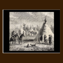 Sioux Village, circa 1876 postcards