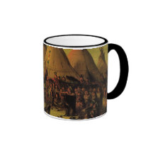 Sioux War Council by George Catlin Mugs