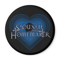 Siouxsie Homemaker Knitting (Blue) magnets