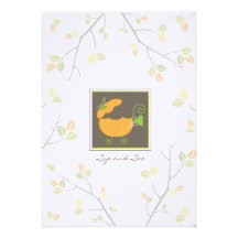 Sip and See Pumpkin Baby Carriage Invitation