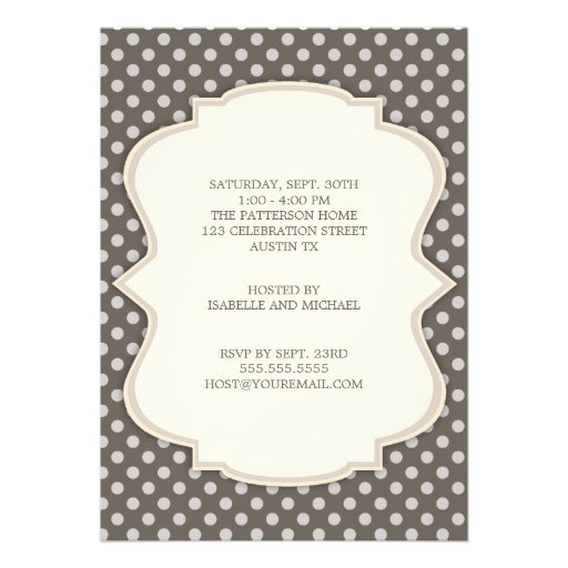 Sip and See Sweet Baby Boy Blue Brown Invitation