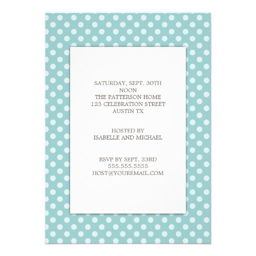 Sip and See Sweet Baby Boy in Teal Invitation