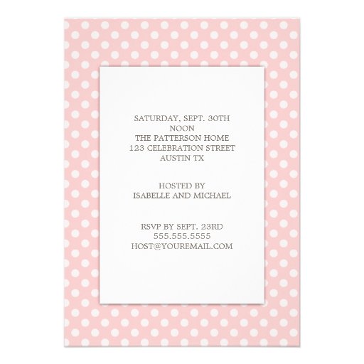 Sip and See Sweet Baby Girl in Pink Invitation