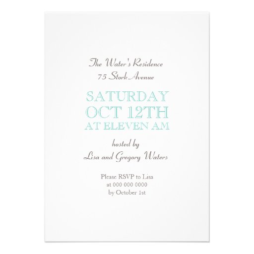 Sip And See Visit Our New Baby Personalized Announcement