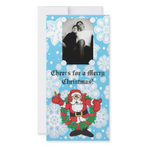 Sipping Santa, [Add Image] photo cards
