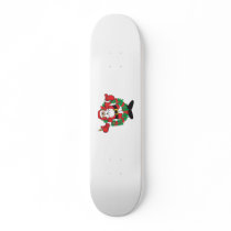 Sipping Santa skateboards