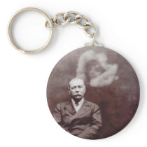 Sir Arthur Conan Doyle with Ghost by Ada Deane Keychain