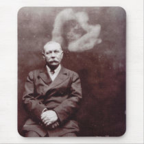 Sir Arthur Conan Doyle with Ghost by Ada Deane Mousepads