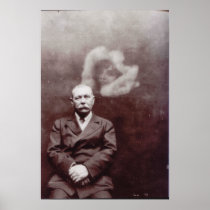 Sir Arthur Conan Doyle with Ghost by Ada Deane Poster