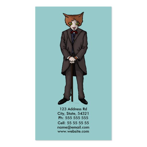 Sir Cat, business card (back side)