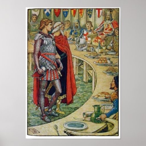 Sir Galahad in Court of King Arthur Poster Zazzle