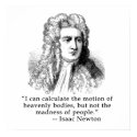 Sir Isaac Newton Portrait and Quote posters