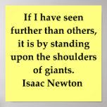 sir isaac newton quote print