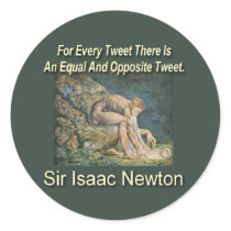 Sir Isaac Newton's Laws Of Twittering stickers by mrmorphic Sir Isaac Newton's Laws Of Twittering stickers